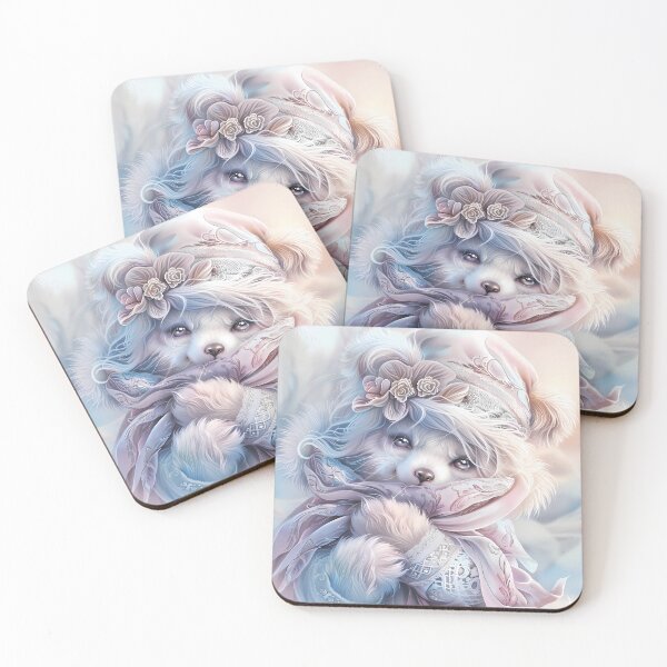 Item preview, Adorable dog in winter clothes. Pastel colors. designed and sold by MagelliShop.