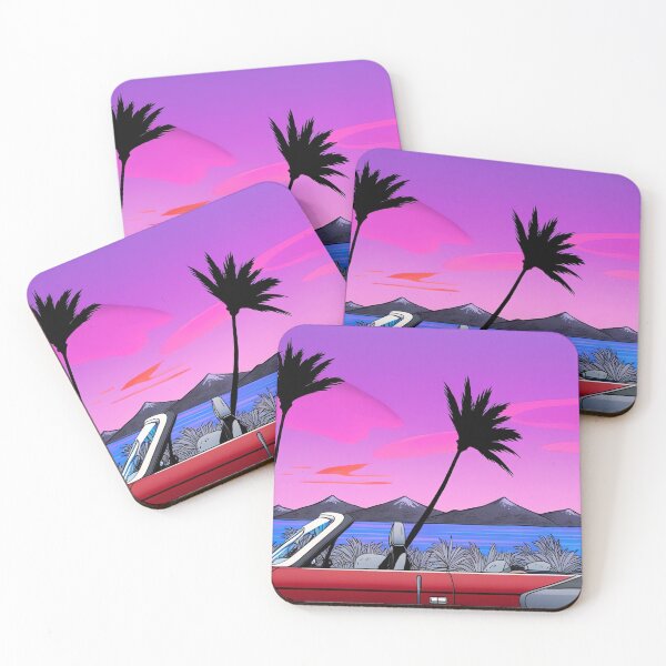 Item preview, Retro Car by Palm Trees designed and sold by irynaartbyim.