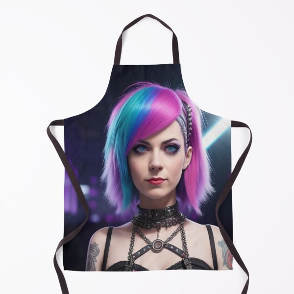 Item preview, Techno Punk Girl Blue Pink Hair  designed and sold by highplacidity.