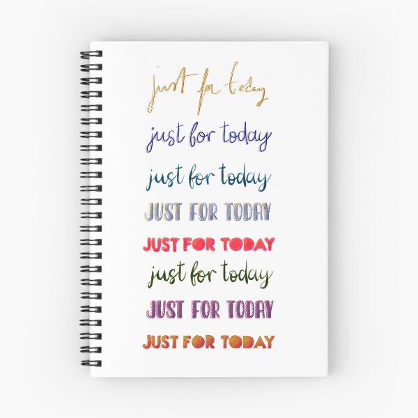 Item preview, just for today (various typography, white background) designed and sold by MentaLee.