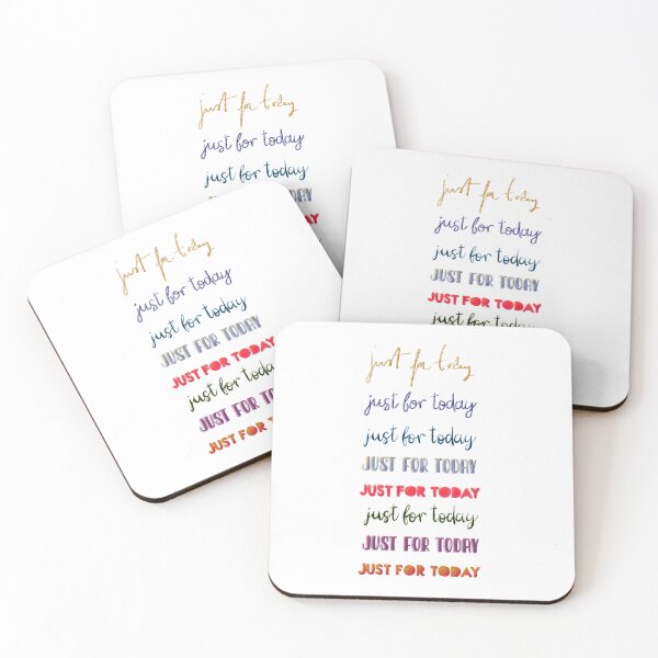 Item preview, just for today (various typography, white background) designed and sold by MentaLee.