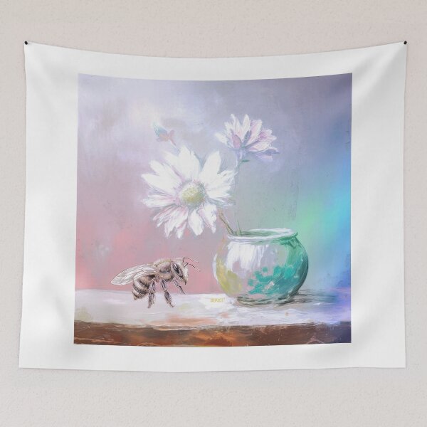 Item preview, Simple Bowl with flowers and very hungry Bee - dePace' designed and sold by mrpropcake.
