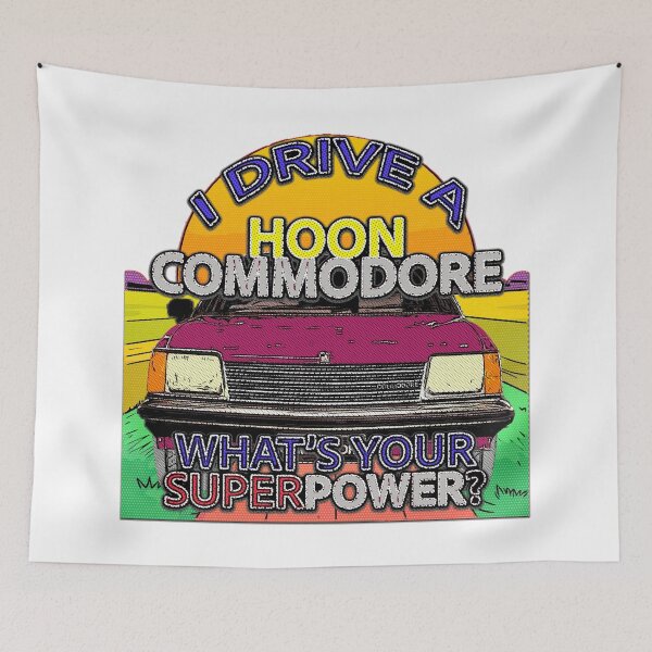 Item preview, Massia Red VB Commodore Hoon Car Art – Classic Australian Muscle in Cartoon Style designed and sold by Michael van der Hoorn.