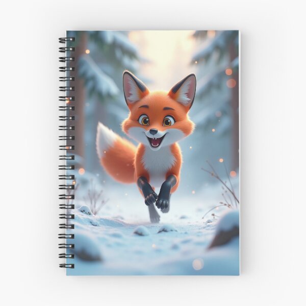 Item preview, Joyful Fox in a Snowy Forest designed and sold by ElmoCreates.