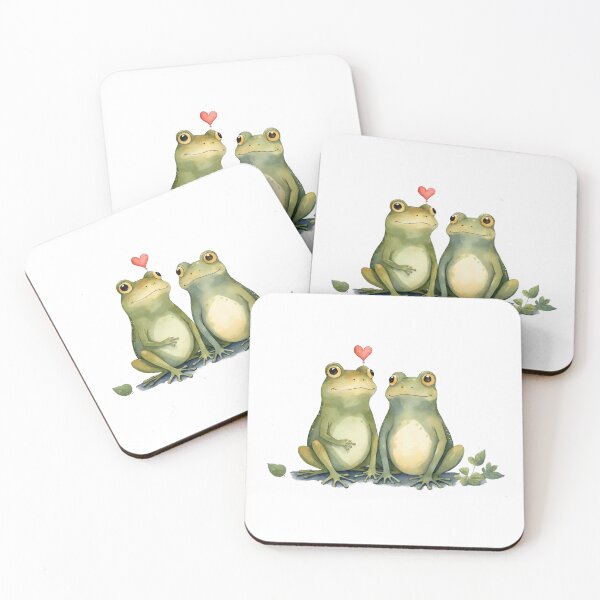 Item preview, Watercolor frog family, watercolor frogs, valentine day, love, adorable animals designed and sold by Victoria Riabov.