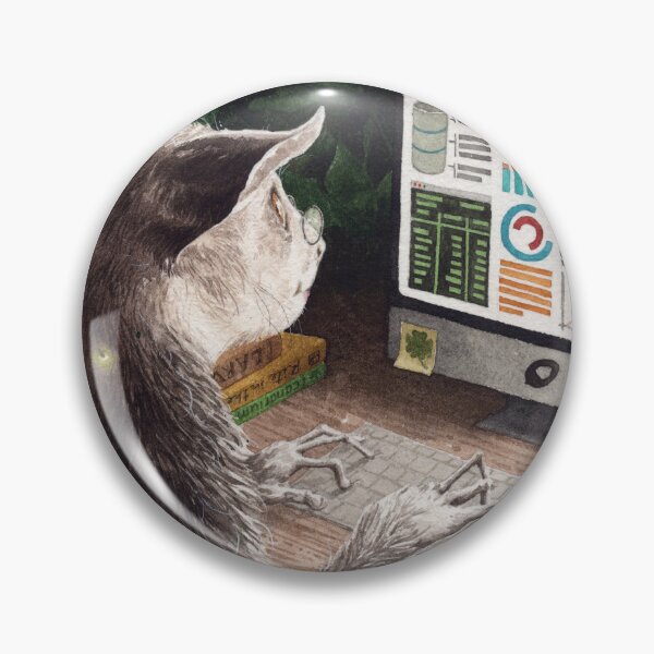 Item preview, Night Aye-aye doing data analysis  designed and sold by olonala-inc.
