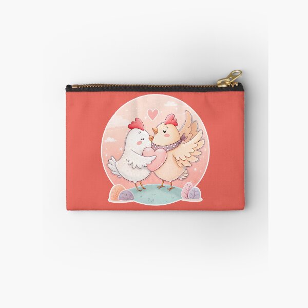 Item preview, Romantic chickens with pink heart designed and sold by AhArtMe.