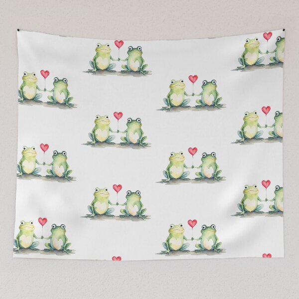 Item preview, Watercolor frog family, watercolor frogs, valentine day, love, adorable animals designed and sold by Victoria Riabov.