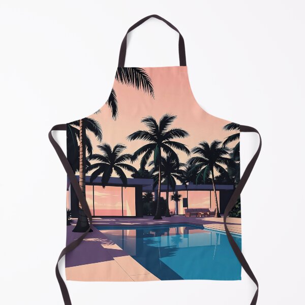 Item preview, Tropical Pool with Palm Trees designed and sold by irynaartbyim.