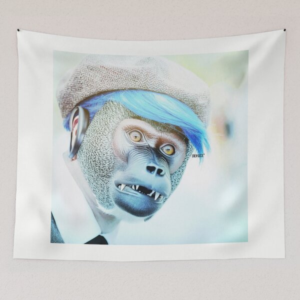 Item preview, Blue Haired Baboon Wearing a Cap - dePace' designed and sold by mrpropcake.