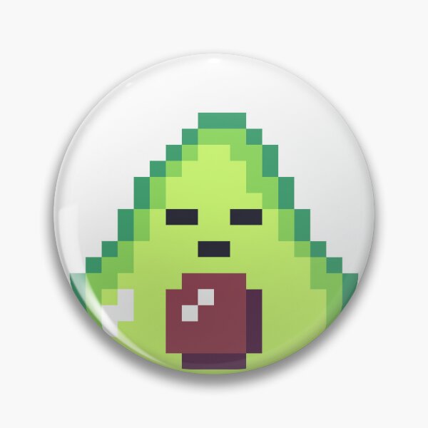 Item preview, Kawaii avocado pixel art designed and sold by ZerpaGiovanna.