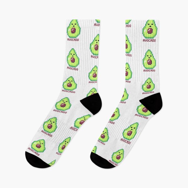 Item preview, Kawaii avocado pixel art designed and sold by ZerpaGiovanna.