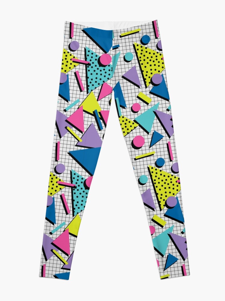 Alternate view of Totally Tubular! Retro 80s Memphis Style Inspired Geometric Print Leggings