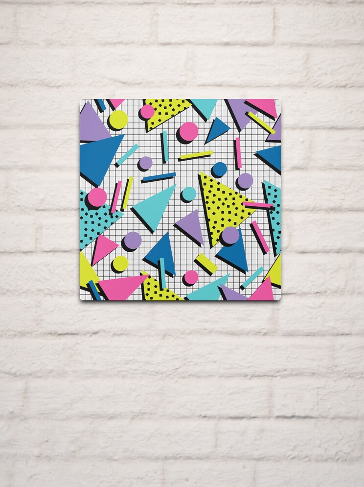Totally Tubular! Retro 80s Memphis Style Inspired Geometric