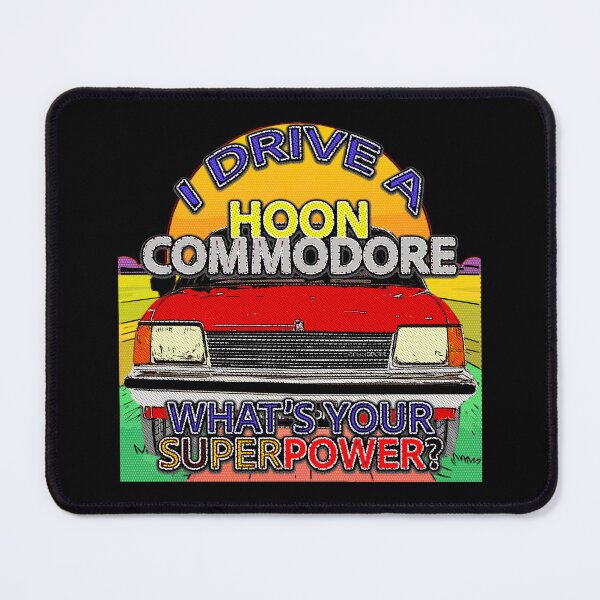 Item preview, Diablo Red VB Commodore Hoon Car Art – Classic Australian Muscle in Cartoon Style over Black designed and sold by Michael van der Hoorn.