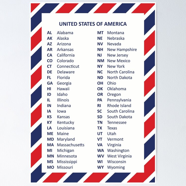 50 United States of America Poster