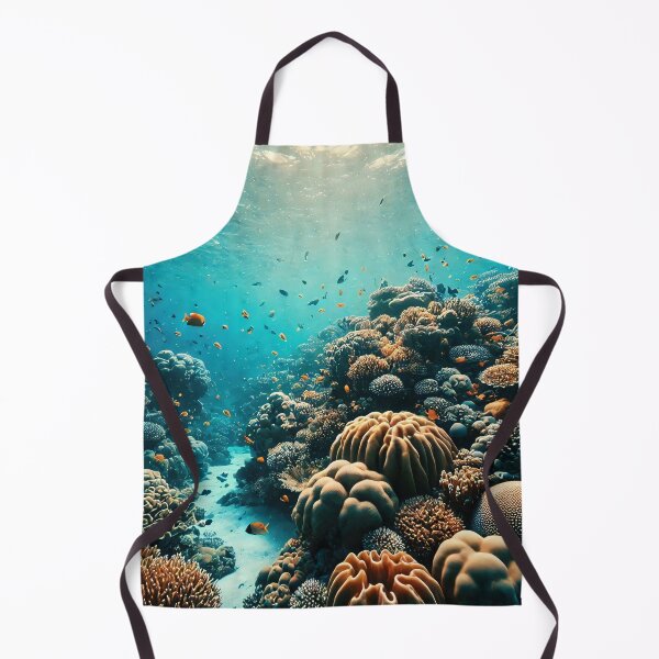 Item preview, A vibrant underwater scene with colorful coral formations and a school of fish designed and sold by homydesign.