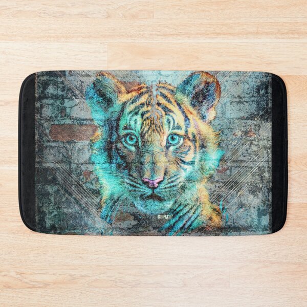 Item preview, "Tiger Cub Mural: Staring on an Old Brick Wall" - dePace' designed and sold by mrpropcake.