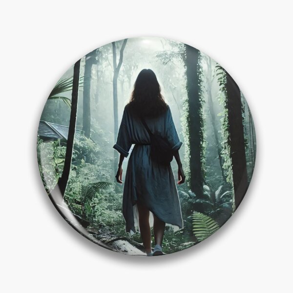Item preview, A woman in a robe walks through a lush designed and sold by homydesign.