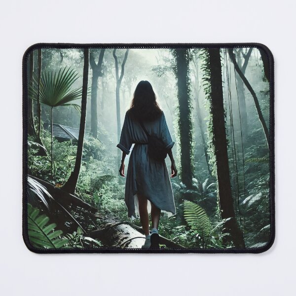 Item preview, A woman in a robe walks through a lush designed and sold by homydesign.