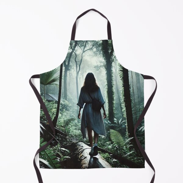 Item preview, A woman in a robe walks through a lush designed and sold by homydesign.