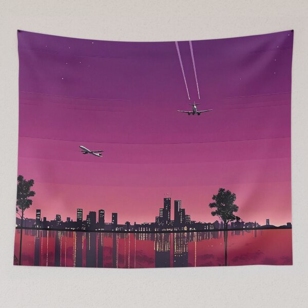 Item preview, Night Flight Over City designed and sold by irynaartbyim.
