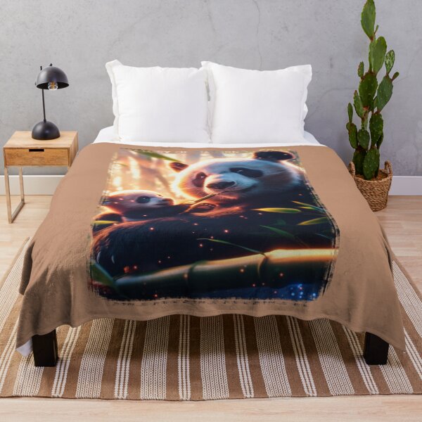 Item preview, Panda with Cub in Bamboo Forest designed and sold by Zavdesign.