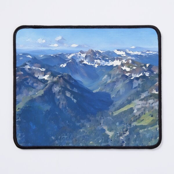 Artikelvorschau, Blick auf die Cascade Mountains (Impressionistisch) entworfen und verkauft von flyscenicair.