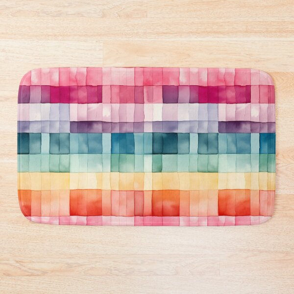Item preview, Watercolour Rainbow Squares designed and sold by Djarainj.
