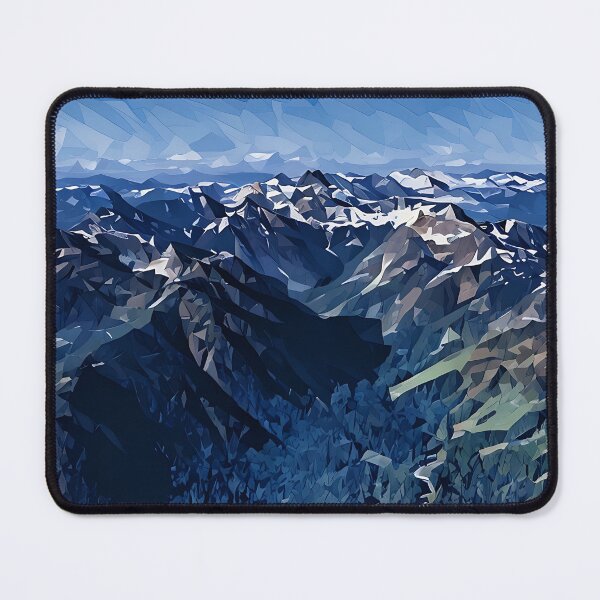 Item preview, Cascade Mountain view (Poly Art) designed and sold by flyscenicair.