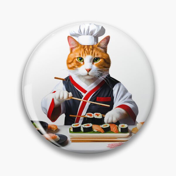 Item preview, Orange Tabby Cat Sushi Chef Making Delicious Sushi designed and sold by Fredster1966.