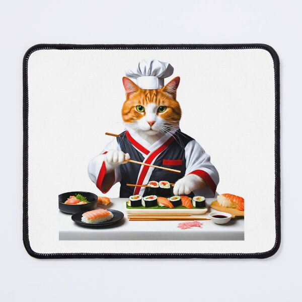 Item preview, Orange Tabby Cat Sushi Chef Making Delicious Sushi designed and sold by Fredster1966.
