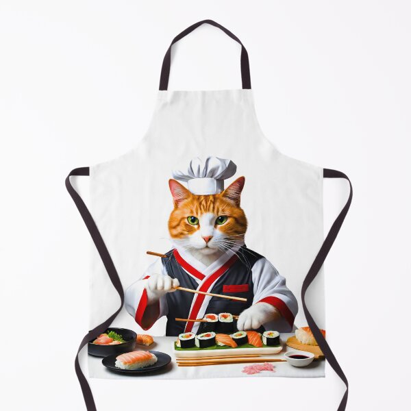 Item preview, Orange Tabby Cat Sushi Chef Making Delicious Sushi designed and sold by Fredster1966.