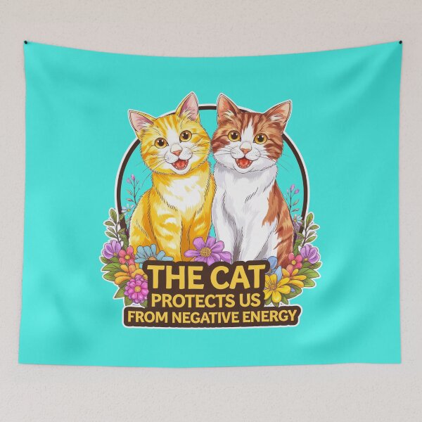 Item preview, THE CAT PROTECTS US FROM NEGATIVE ENERGY designed and sold by Marketing Products Trust.