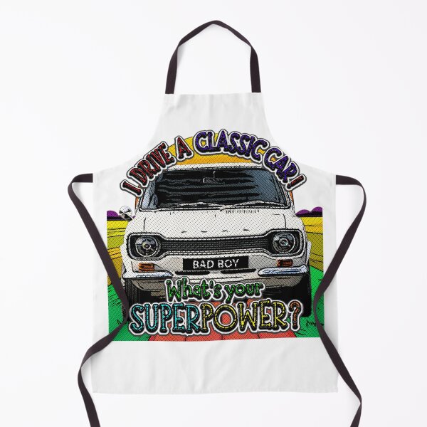Item preview, Cartoon Style Classic Ford Escort – Retro Car Art for Enthusiasts - over White designed and sold by Michael van der Hoorn.