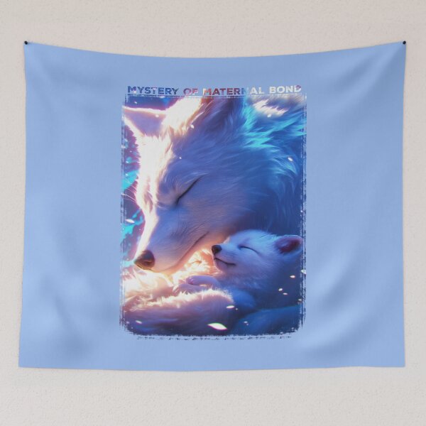 Item preview, Polar Fox Protecting Her Cub designed and sold by Zavdesign.