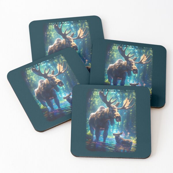 Item preview, Family Moment of Moose Mother and Calf designed and sold by Zavdesign.