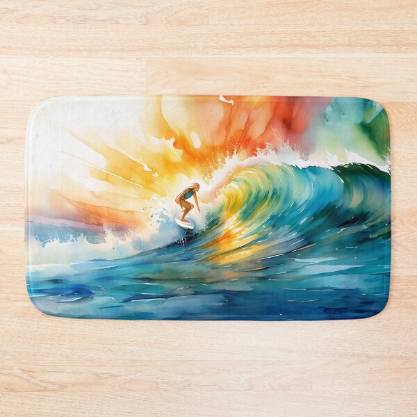 Item preview, A surfer conquers a vibrant, towering wave designed and sold by homydesign.