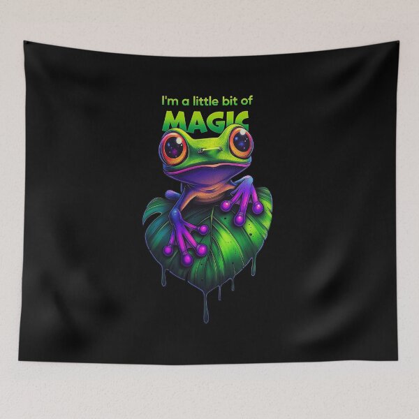 Item preview, Magical cute frog on a leaf designed and sold by Zavdesign.