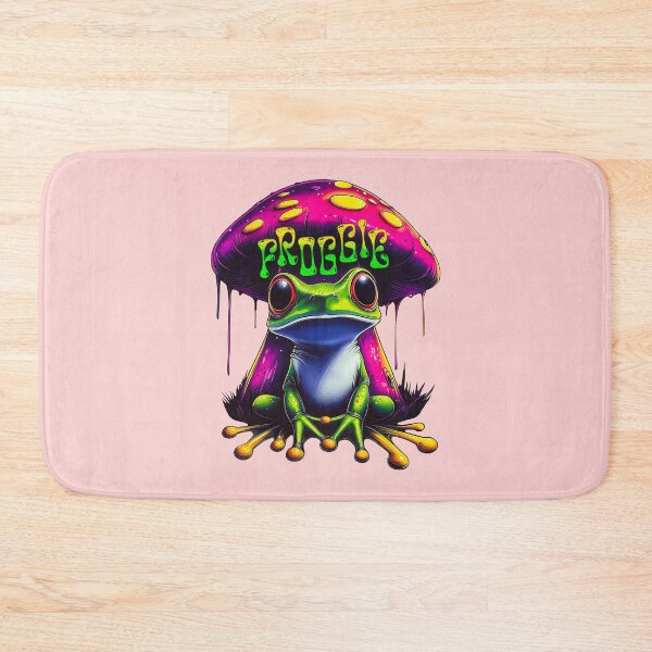 Item preview, Froggie and his magic mushroom | psychedelic illustration designed and sold by Zavdesign.