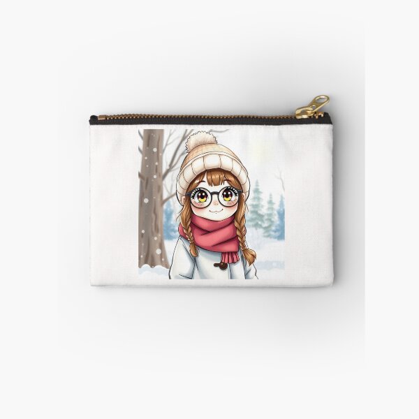 Item preview, Winter Festivities, cute anime girl with glasses winter blues, canadian holidays, new year gifts designed and sold by Artheaven77.