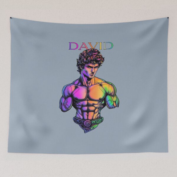 Item preview, David by Michelangelo buonarotti | colorful illustration designed and sold by Zavdesign.
