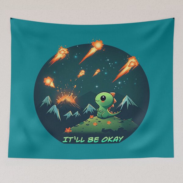 Item preview, It'll be okay | cute dinosaur designed and sold by Zavdesign.