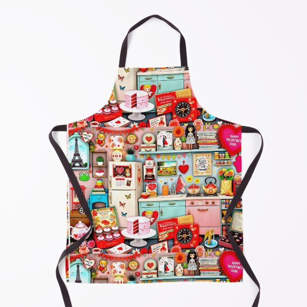 Item preview, VALENTINE'S DAY KITSCHY HEARTS LOVE RETRO 1950'S KITCHEN ART SCENE #1 designed and sold by Arts4U.