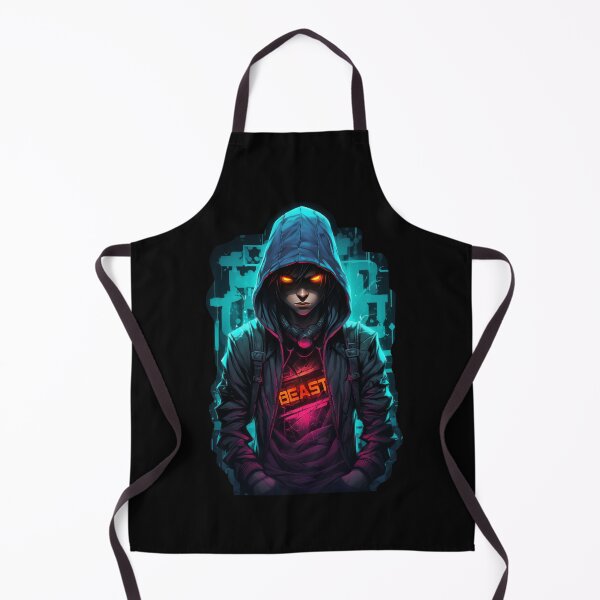 Item preview, Figure in a hoodie with bright lights and neon colors. designed and sold by Zavdesign.