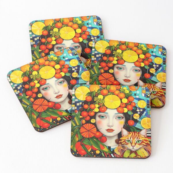 Item preview, Beautiful girl with a cat. designed and sold by Natalia-Vlad.