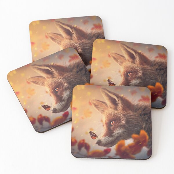 Item preview, Fox with a butterfly on its snout. designed and sold by Zavdesign.