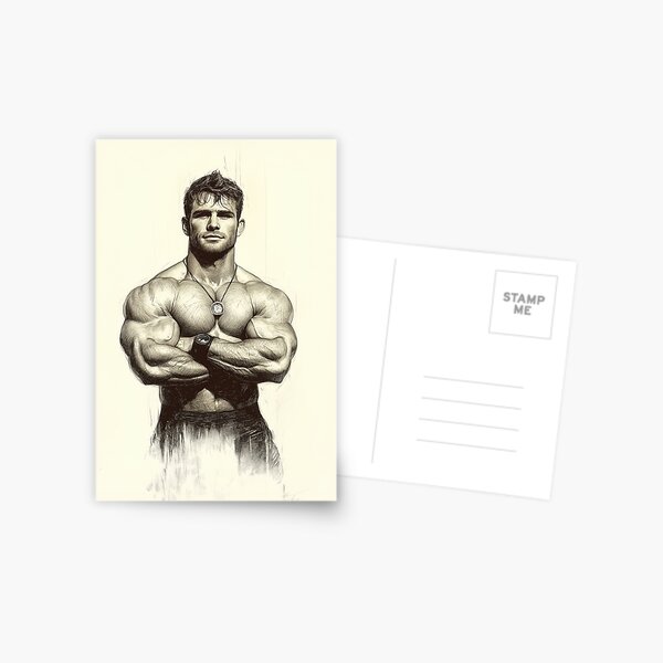 Item preview, Torso Portrait - Suns out, guns out designed and sold by ChanningsPinups.