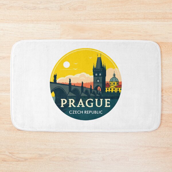 Item preview, Prague Czech Republic Travel Retro Emblem - Vintage City Souvenir Design designed and sold by andres felipe  Guevara Rincon.