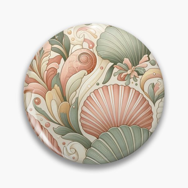 Item preview, Seamless Boho Seashell Pattern | Elegant Coastal Design in Pastels designed and sold by DEEPDesignsART.